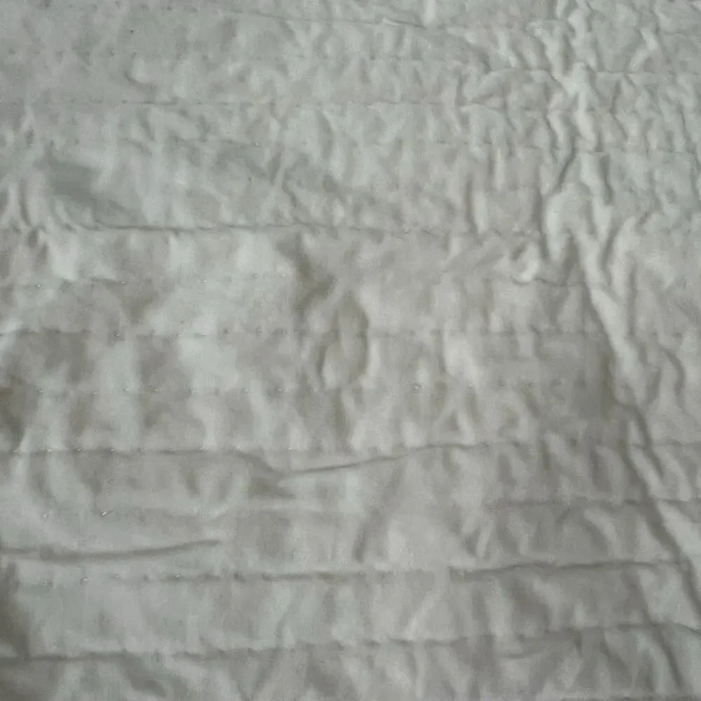 Pottery Barn Cream Velvet Channel Stitch Quilt 72